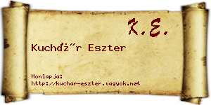Kuchár Eszter névjegykártya
